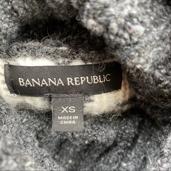 BANANA REPUBLIC Fair Isle WOOL/ALPACA COWL NECK SWEATER - Picture 7 of 7